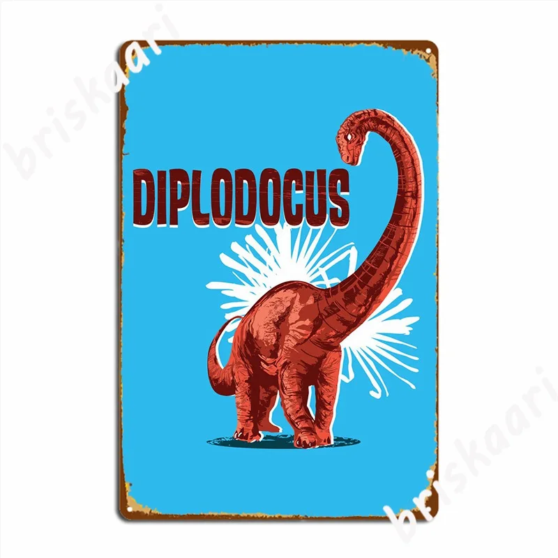 Diplodocus Metal Sign Painting Décor Design Living Room Wall Pub Tin Sign Posters