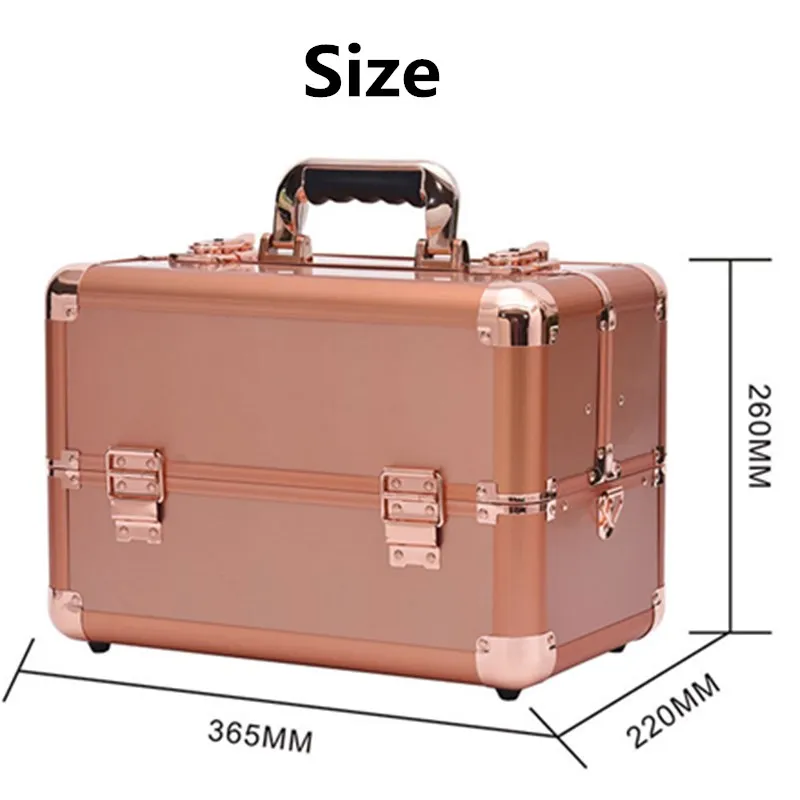 Multifunctional Cosmetic Case large With Dividers Make up Bag Hand-held Makeup Tool Kit Box Cosmetics Storage Case Toiletry Bag