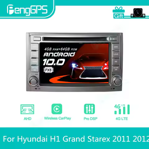 For Hyundai H1 Grand Starex 2011 2012 Android Car Radio Stereo Multimedia DVD Player 2 Din Autoradio GPS Navigation PX6 Unit
