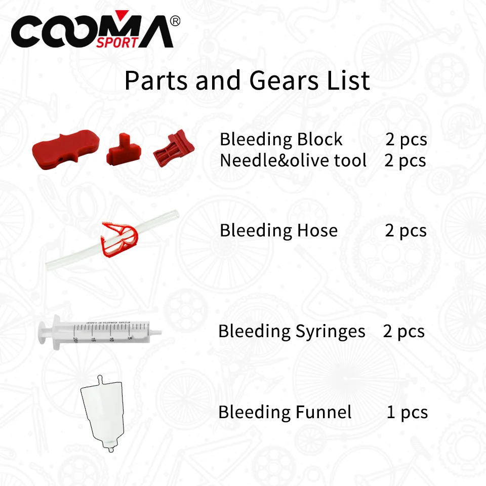 Hydraulic Brake Bleed Kit for Shimano Magura Txktro Hydraulic Brake, Mineral Oil System Kit, Advanced Version 3.5