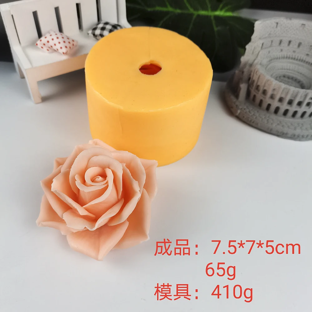 HC0287 PRZY Big Rose 3D Rose Flower Mold Decoration Plant Soap Molds Flowers Molds Silicone Candle Moulds Bouquet Making Mould