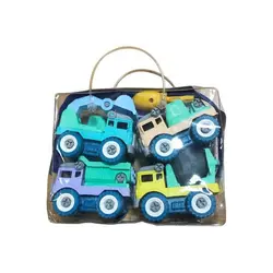 4Pcs Take Apart Car Vehicle Assembly STEM Block DIY Montessori Truck Interactive Education Toy w/ Screwdriver Baby Favor