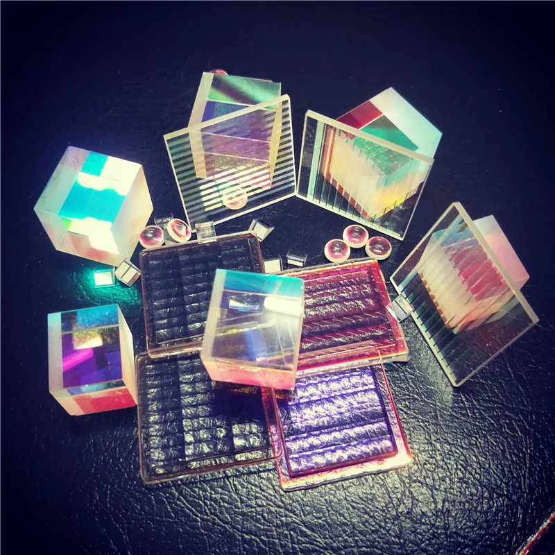 2pcs Defective Dichroic X-cube Optical Prism Cube RGB Splitter Refracted Light Photography