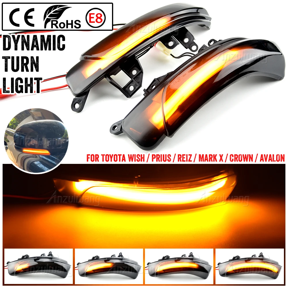 For Toyota PRIUS ZVW30 2009-2012 PRIUS ZVW35 PRIUS A Car Side Mirror Lamp LED Dynamic Turn Signal Blinker Indicator Light