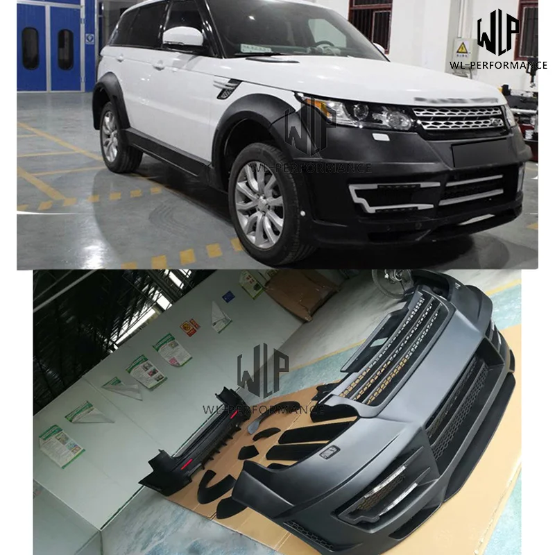 

High Quality Frp Unpainted Front Rear Bumper Wheel Eyebrow for Land Rover Range Rover Sports Wide Body Car Body Kit 13-17