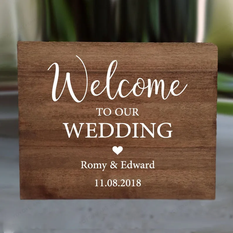 

Наклейка с надписью «приветствовать гостей свадьбы», наклейка с именем на заказ, зеркальные стеклянные панели, декор JH29