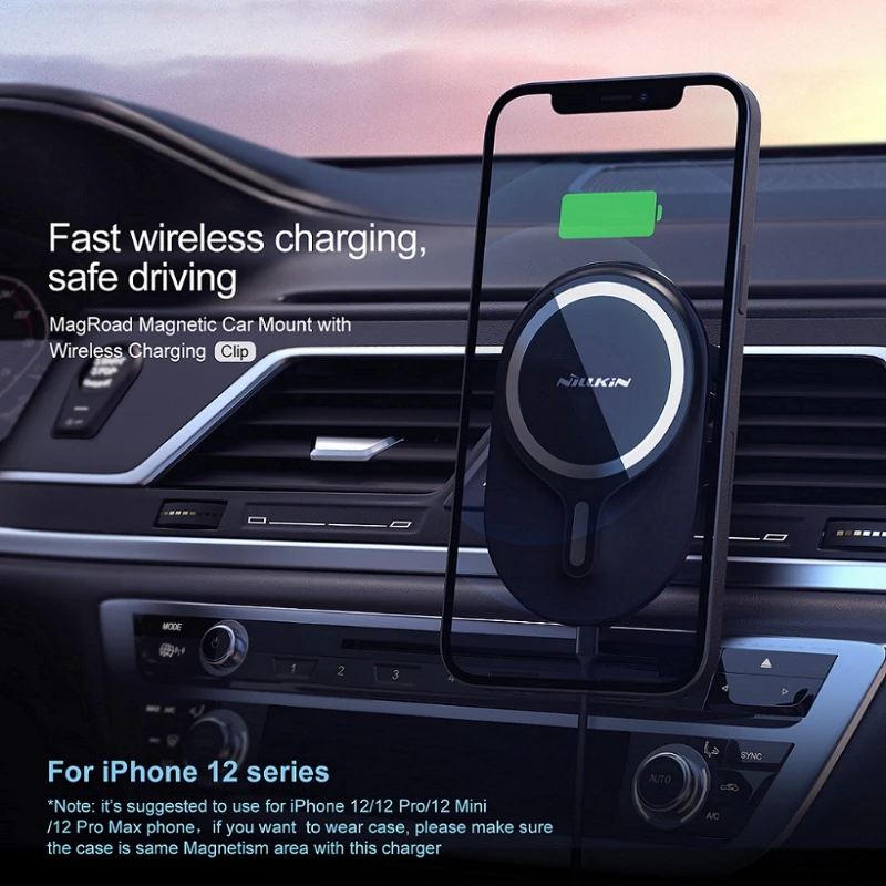 NILLKIN Magnetic holder For iPhone 12 Pro Max Adjustable Car phone holder For iPhone 13 Pro Magnetic Stand Air Vent Phone Mount