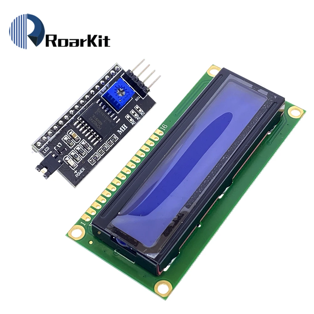 5V 1602 HD44780โมดูลหน้าจอสีฟ้าสีขาวรหัส16X2จอแสดงผล LCD สำหรับ Arduino DIY KIT IIC/I2C Serial Interface Adapter