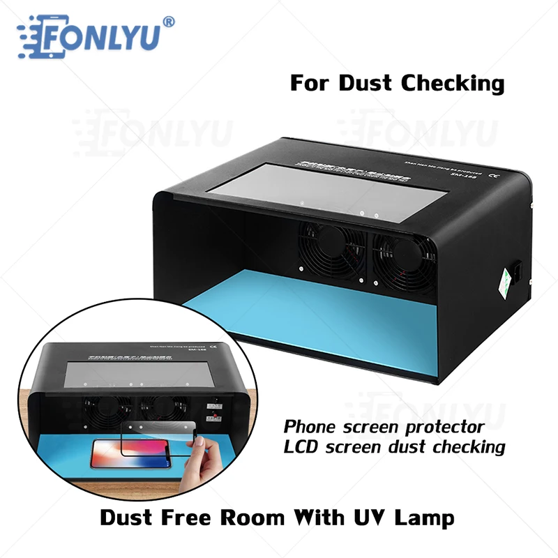 FONLYU With UV Light Lamp Dust Free Room Work Table For Film Cutting Machine Hydrogel Film Laminating Mobile Phone Repair Tool