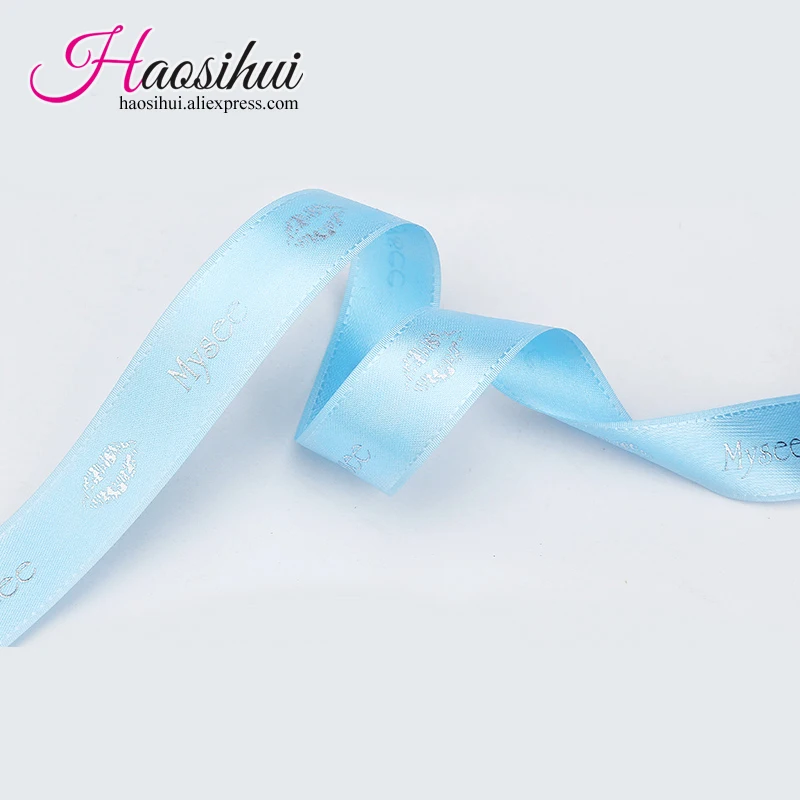 1-1/2''(39mm) Custom Logo DIY Weft Taffeta Ribbon Printing & Personalized and Marriage Customized Gift Packaging