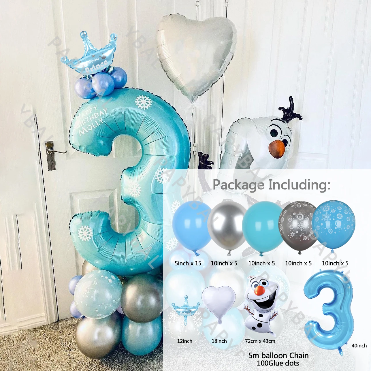 41Pcs Disney Frozen Olaf Aluminium Foil Balloons Set Snowflake Latex Balloon Kids Girl Birthday Party Decor Baby Shower Globos