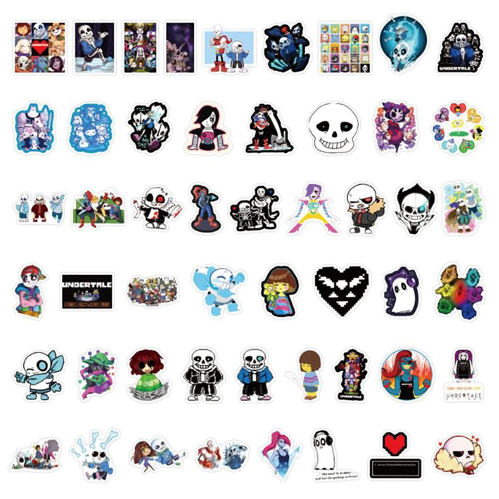 10/30/50PCS Undertale Game Stickers Graffiti DIY Skateboard Fridge Guitar Laptop Motorcycle Travel Luggage Funny Sticker Kid Toy