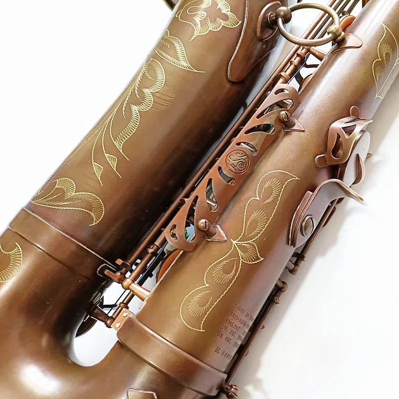 Custom Saxophone High Quality Tenor Saxophone Instruments Antique copper simulation Brass With mouthpiece