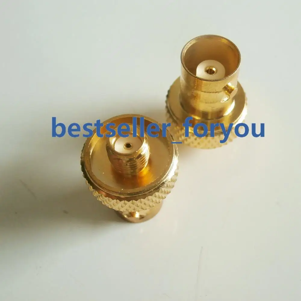 Golden Connector BNC Female Jack To SMA Female RF Connector Adapter BaoFeng UV-5R FD-880