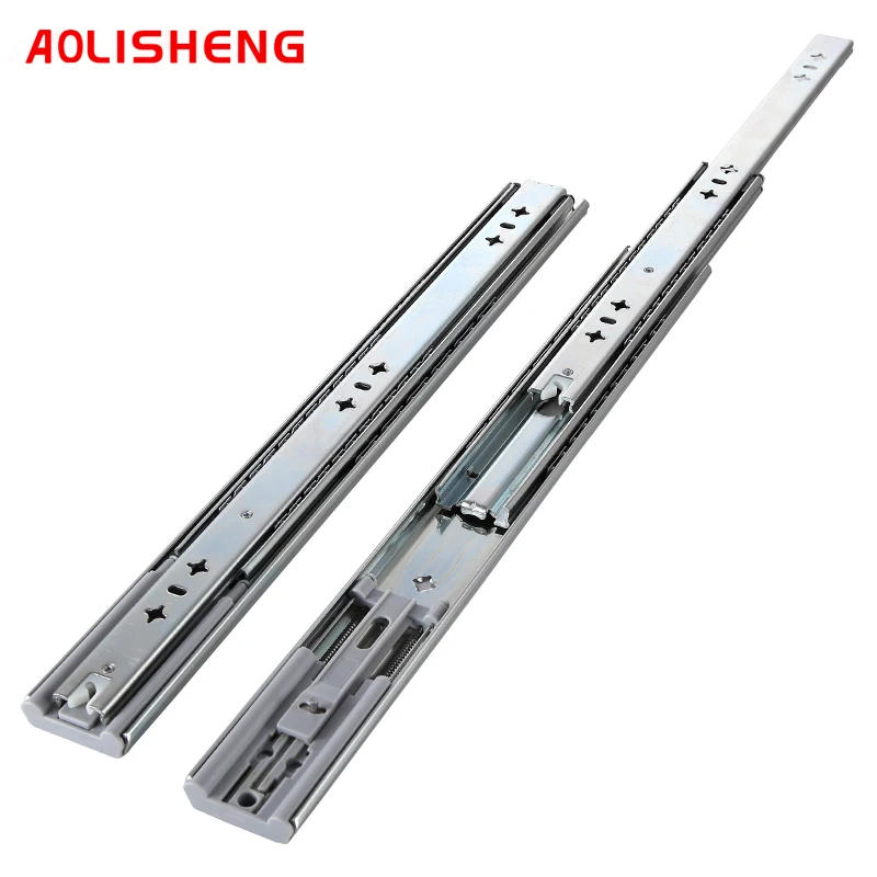 

AOLISHENG Heavy Duty Drawer Slide Rail Three Section DrawerTrack Damping Buffer 53 Wide RV Load Bearing Industrial Slide Rail