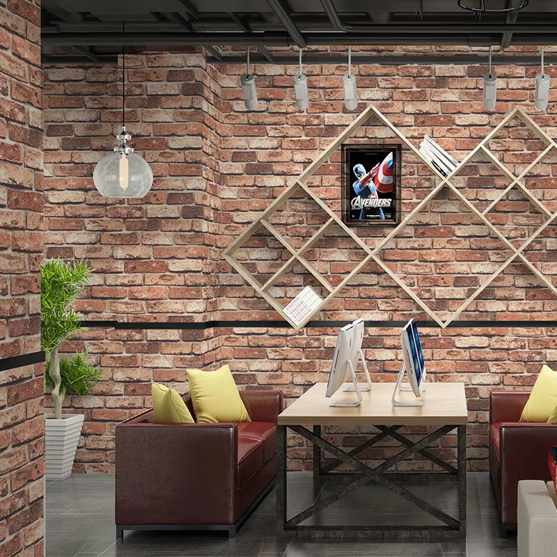 3d Vintage Brick Wallpapers Tapety Waterproof Vinyl Personalized 3d Wall Murals Grey Red Brick Loft Wall Paper Roll For Walls