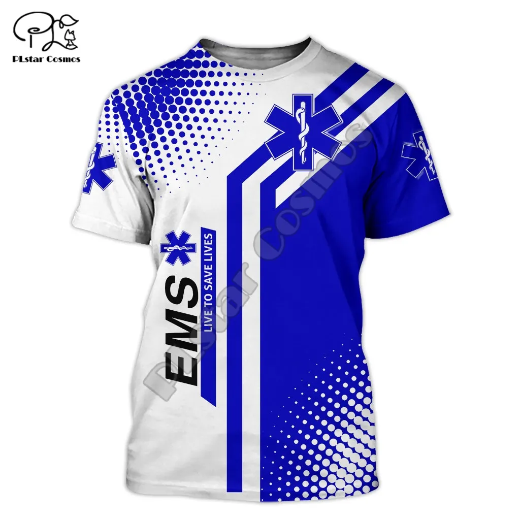 PLstar Cosmos Newest Emergency Medical Service EMS 3D Print T-shirt Harajuku Streetwear Men/Women Short Sleeve Drop Shipping E30