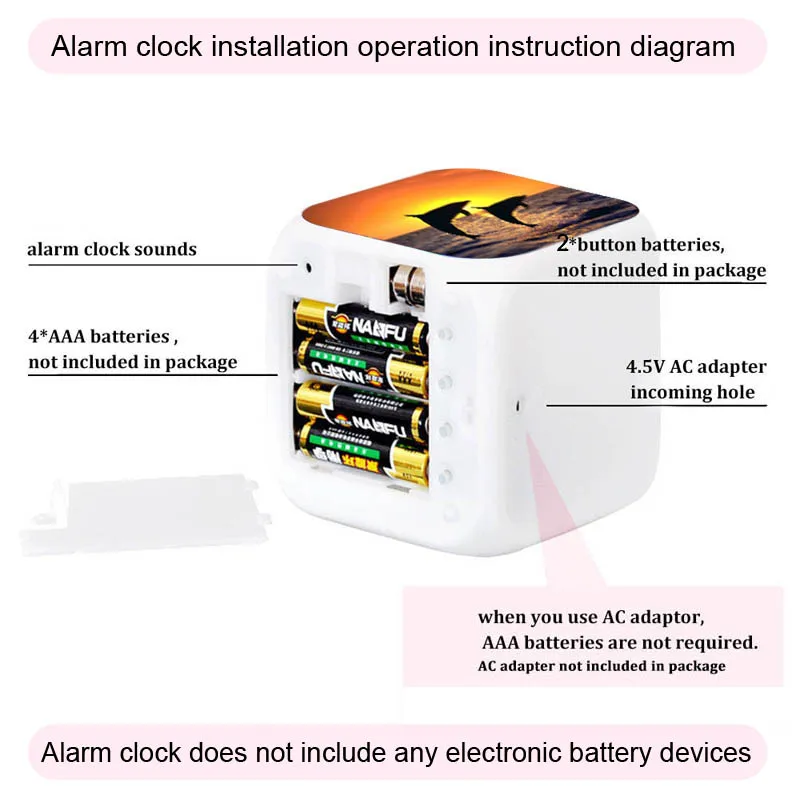 Nette Einhorn LED Alarm Uhr 7 Farbe Leuchtenden Großen bildschirm Digitale Uhr Für Studenten Desktop Multifunktions Elektronische Uhr