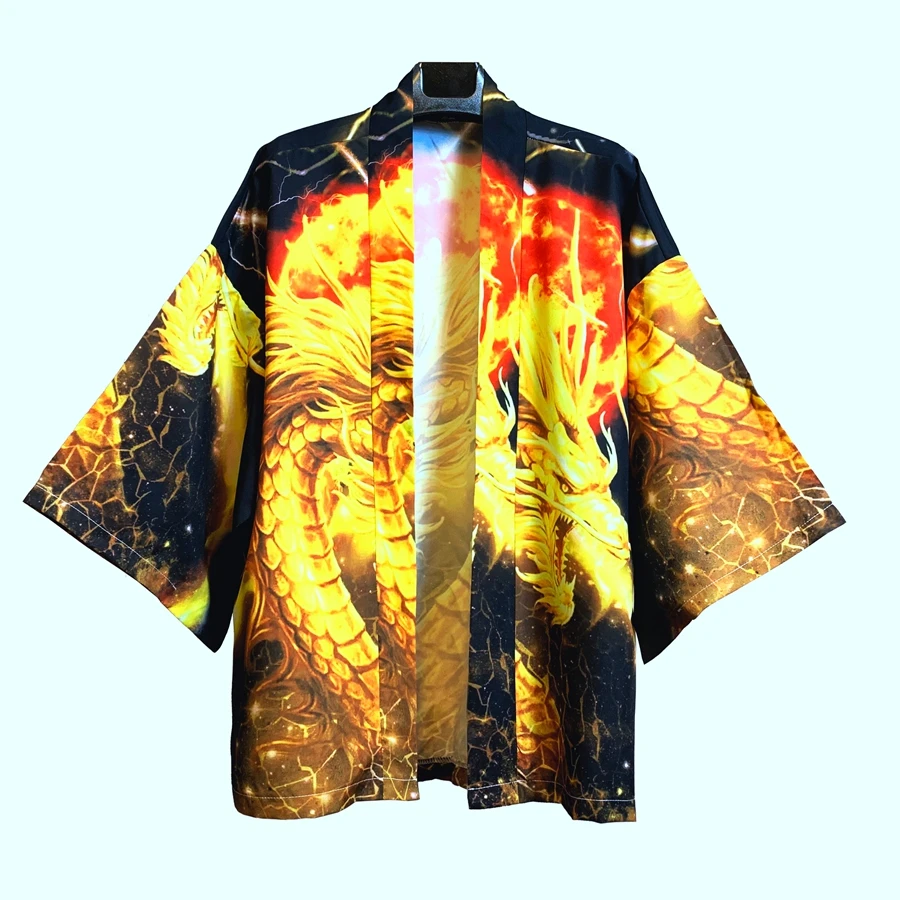 2022 Yukata Haori ผู้ชายญี่ปุ่นกิโมโน Cardigan ผู้ชาย Samurai เสื้อผ้าเครื่องแต่งกาย Kimono Jacket Mens Kimono เสื้อ Yukata Haori