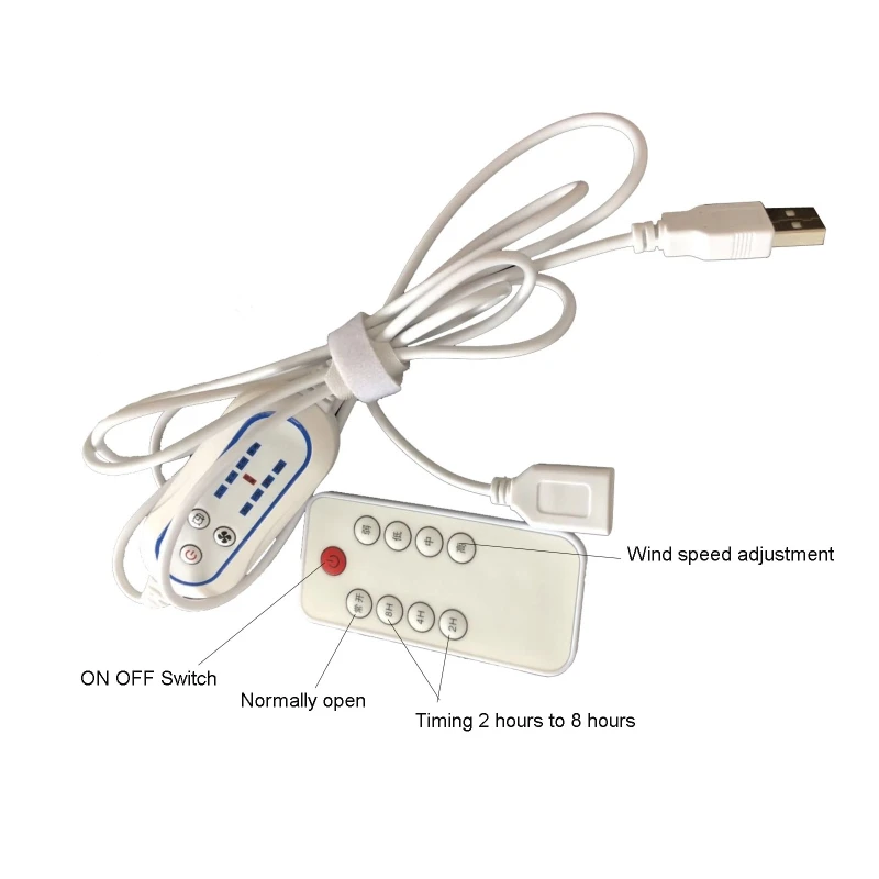 Silent 6 liści zasilany przez USB wentylator sufitowy z pilotem rozrządu 4 prędkości wiszące dla łóżko polowe namiot