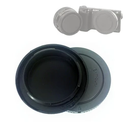 Black Gray Camera Rear Lens Cap +Body Front Cap for Sony E Mount ZVE1 A6700 A1 A7C II A7 A7R A7S A9 III IV A7CR as ALC-B1EM