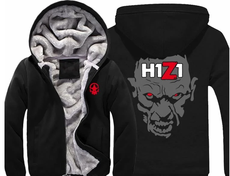 H1Z1 Game Hoodies Thickening cotton-padded jacket winter warm Flannel Hoodie Coats Soft Cashmere Sweatshirts Unisex New