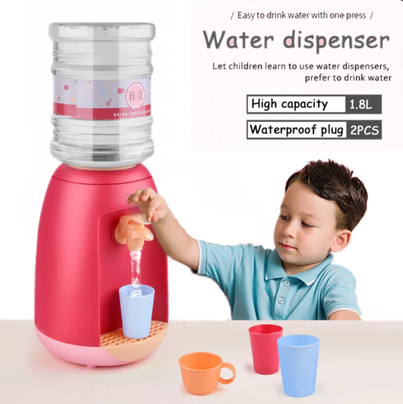 Cartoon Water Dispenser Cute No Warming Drinking Machine Kids Pretend Play Simulation Cold Water Dispenser Children Kitchen Toys