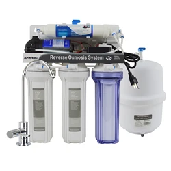 5 Stage Household RO System 50GPD Reverse Osmosis Filtration Drinking Under Sink Purifier with Faucet and tank,US Three Pin Plug