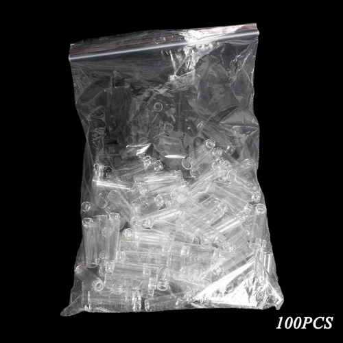 Imagen 2 del producto 100 unids/lote Mini contenedores de botellas de vidrio para Perfume, aceite esencial, cosmético, 1ml, 2ml