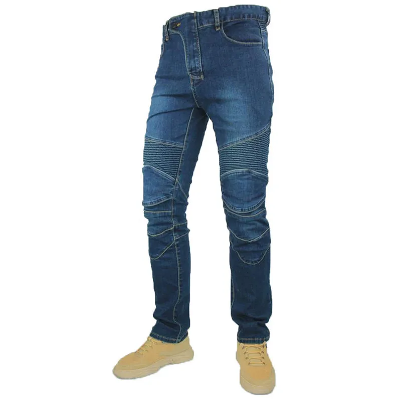 Pantalones flexibles UGB para Motocross para hombre, Jeans con rodillera, Motocross, descenso, 4 estaciones