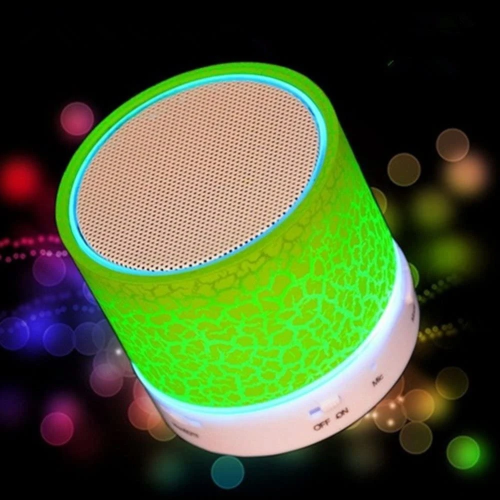 Mini Wireless Bluetooth Speaker Loudspeaker LED Colorful Light Crack Sound Audio Portable Subwoofer Support TF Card MP3 Player