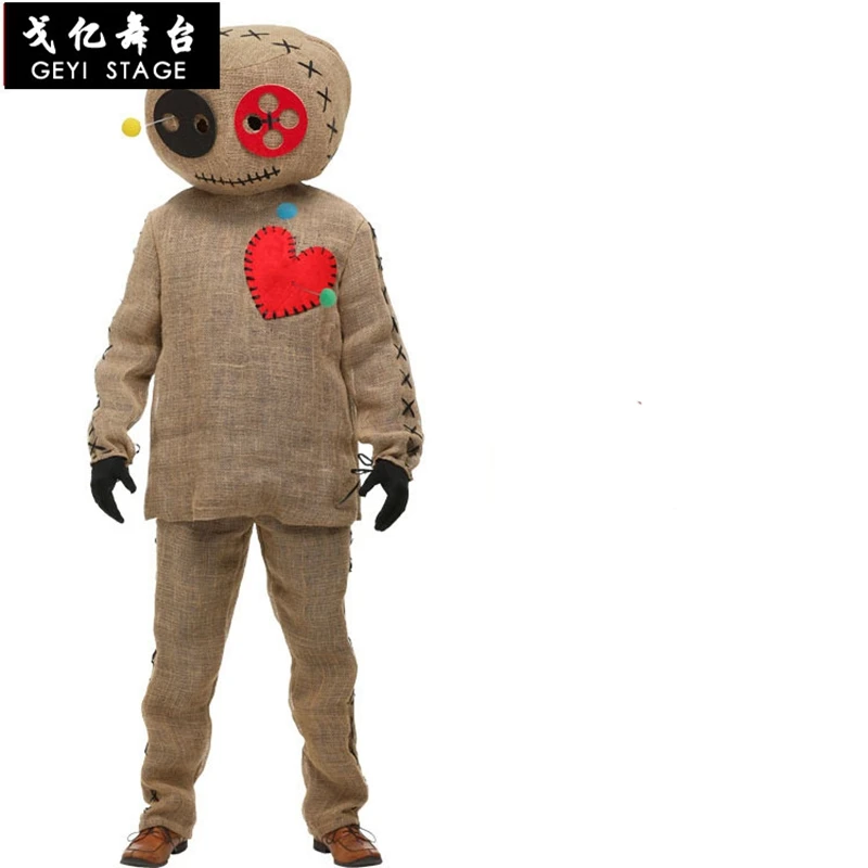 Deluxe Uniform Costume Burlap Voodoo Doll Halloween Party Cosplay Adult Kids Children Dressing Up Fancy Performance Harmless hot