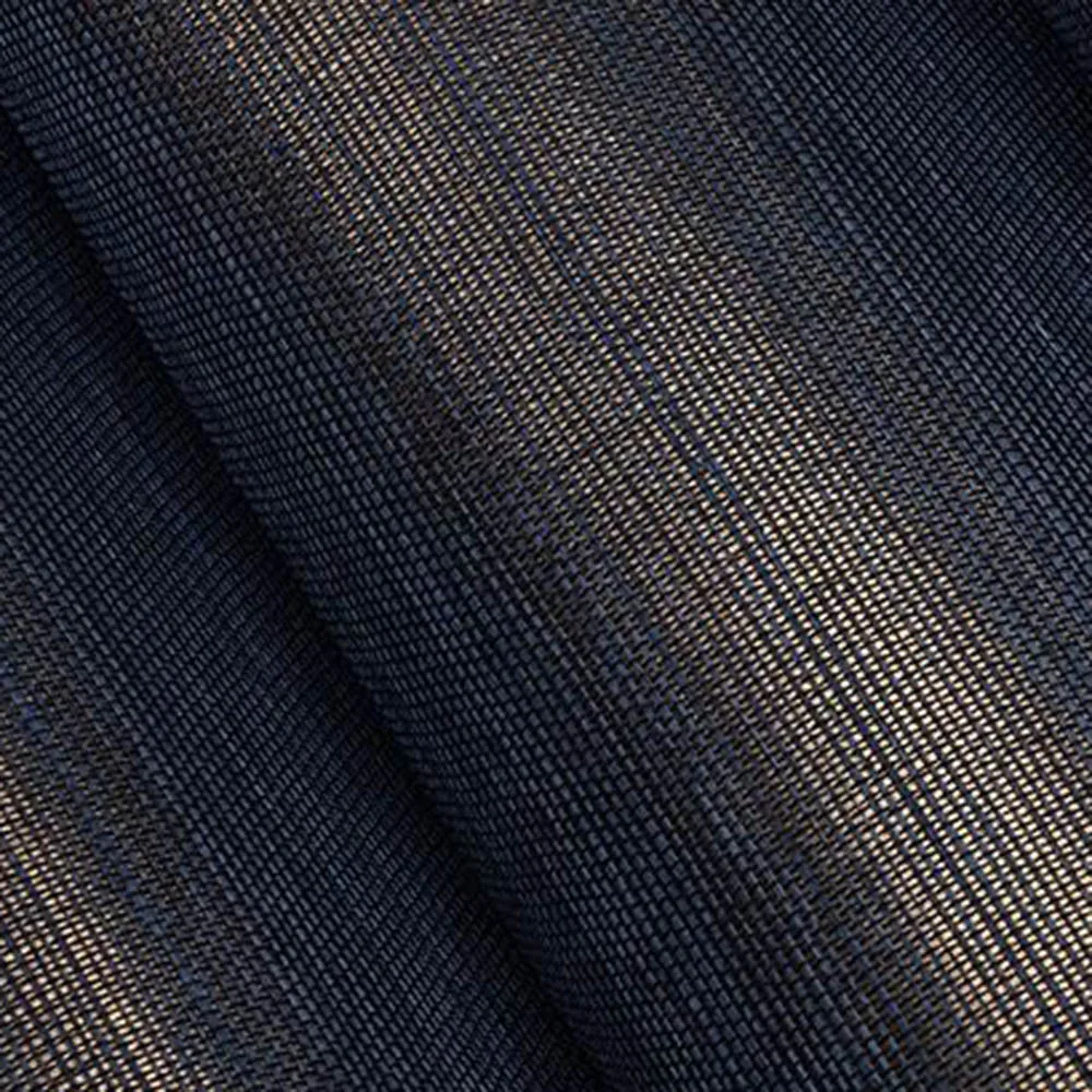 Imagem -02 - Mywind Wallcovering Sisal Natural Texturizado Papel de Parede Azul Marinho Ouro Volta Grasscloth para Decoração da Sua Casa