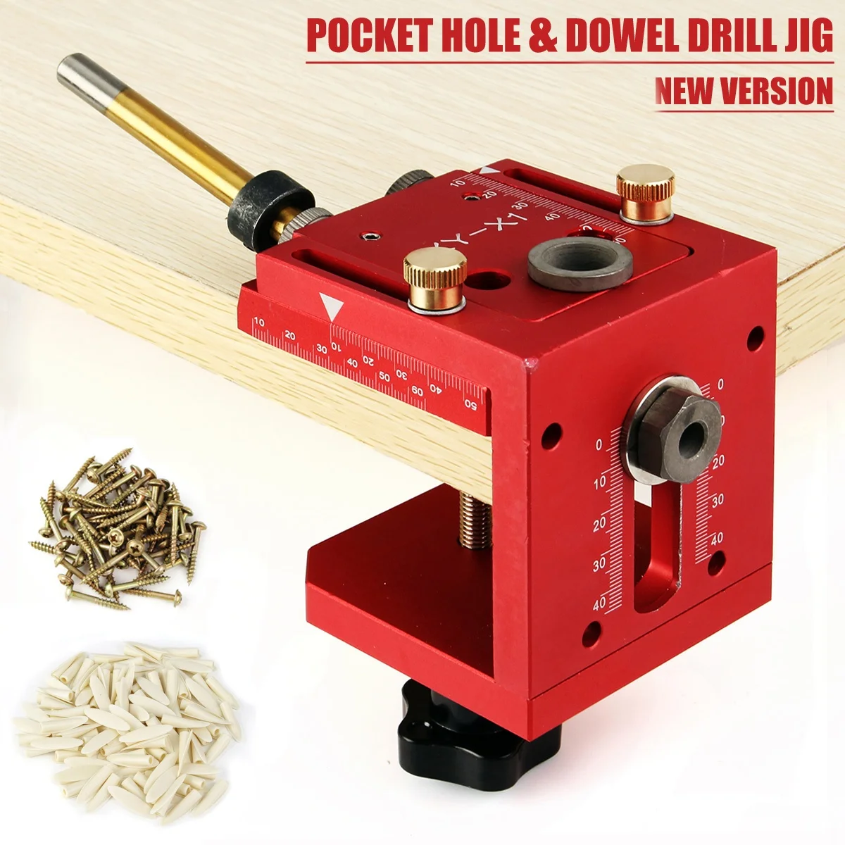 Pocket Hole Drill Guide Dowel Jig DIY Woodworking Joinery For Kreg Carpentry Kit