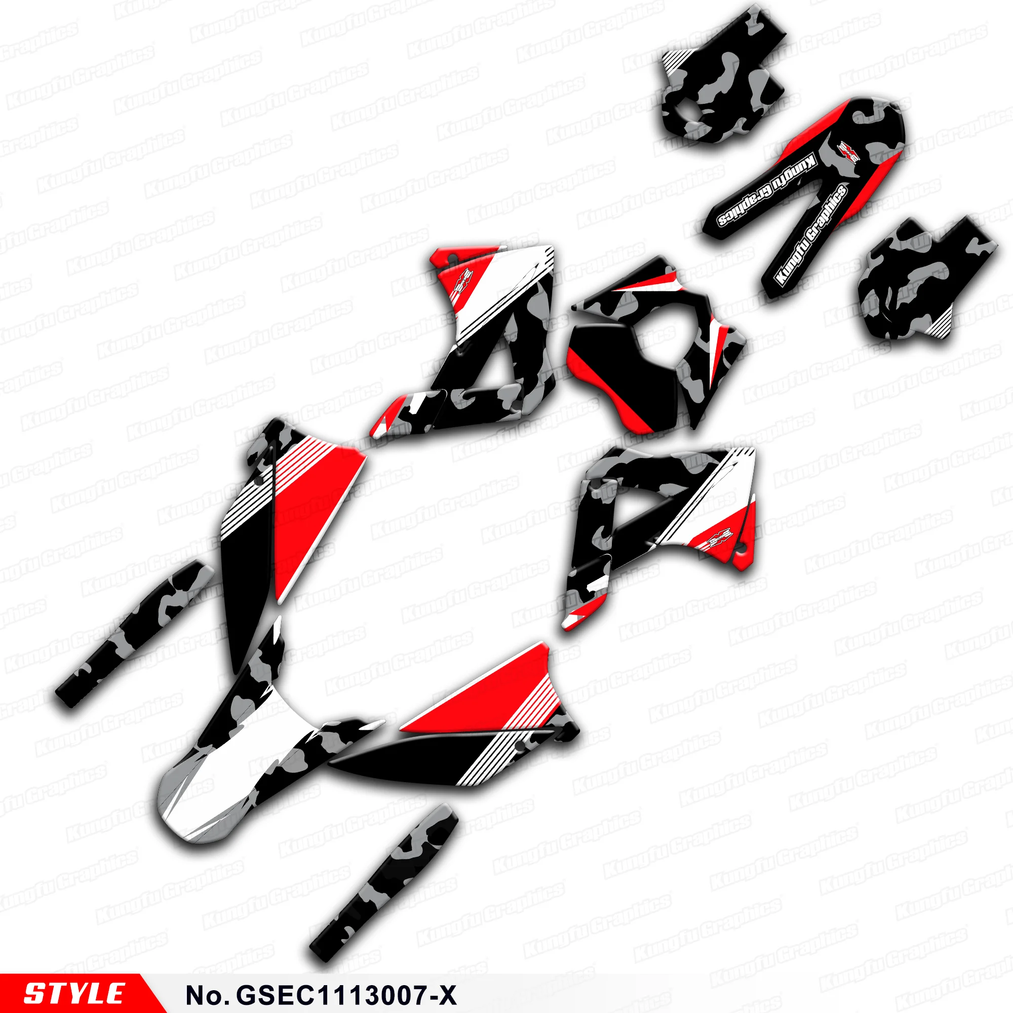 

Aftermarket Dirt Bike Stickers Custom Deco Kit for EC 125 200 250 300 2T 4T 6days 2011 2012 2013, Style No.GSEC1113007-X