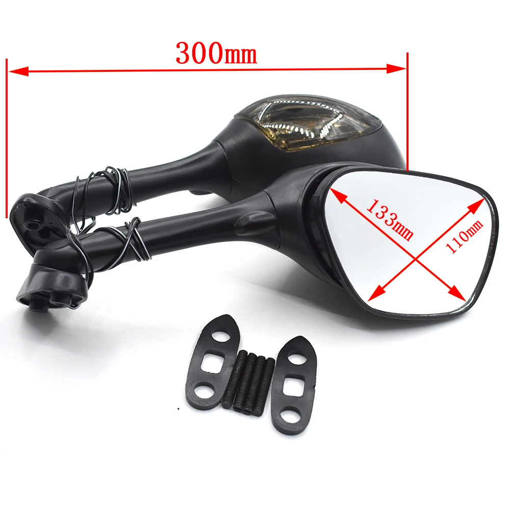 For Suzuki GSX-R 600 GSX-R 750 GSX-R 1000 SV650 Smoke lens SV1000 K6 K7 K8 Motorcycle Rearview Side Mirror LED Turn Signal Light