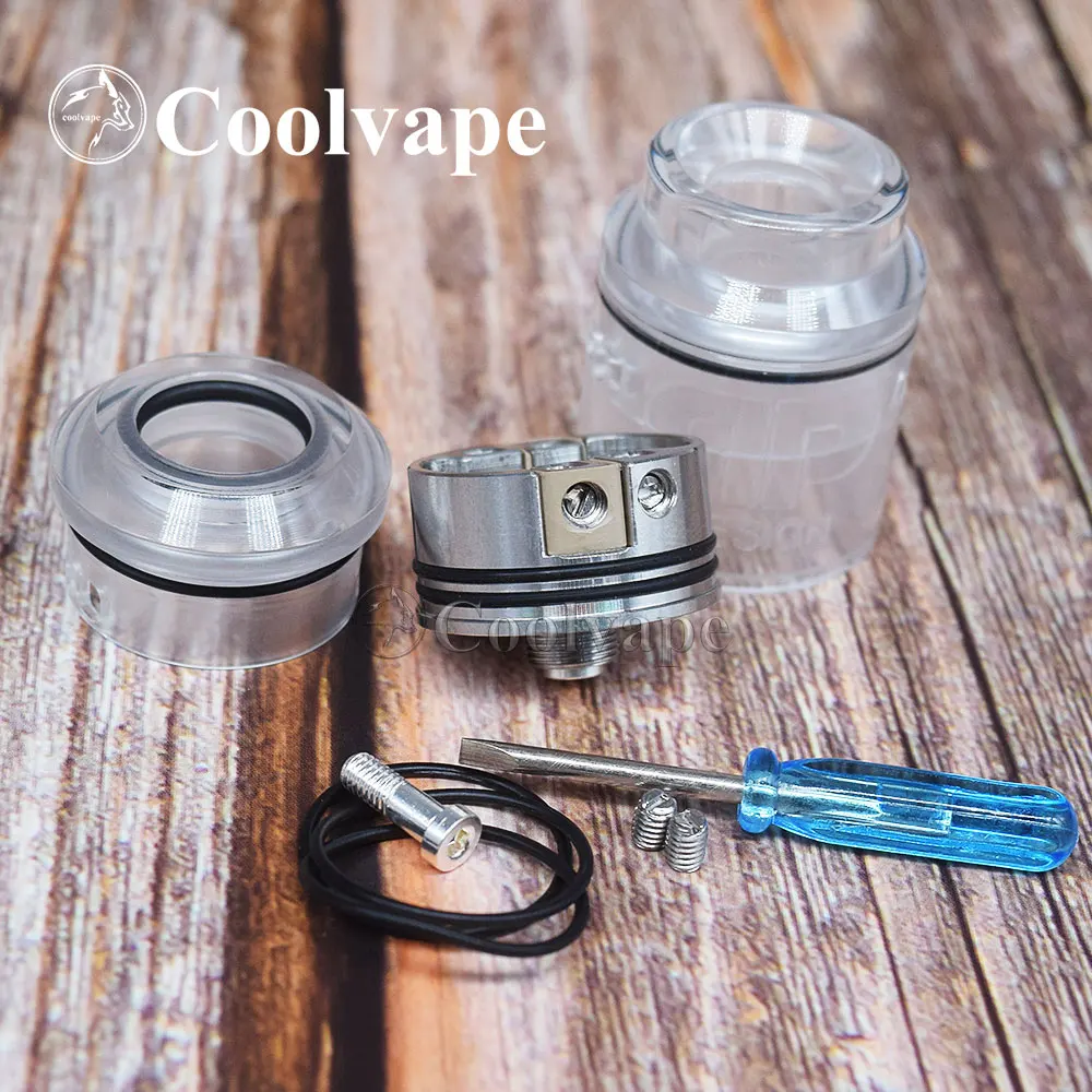 Coolvape QP KALI V2 RDA Atomizer 1:1 25Mm Diamter PC PEI Chất Liệu Ecig Phù Hợp Với 510 Mod Vape Xe Tăng vs Tã Dán Goon Rda Tận Rda