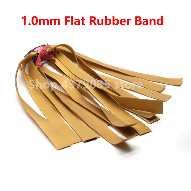 

2/5PCS Gold and Silver Natural Rubber Band Slingshots Elastic Band for Tactical Catapult