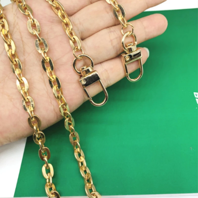 40cm/60cm/80cm/120cm Meatl Bag Chain Gold Silver Chain for Bags Metal Fashion Trimming Chain Bag Accessories Shoulder Bag Strap