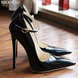 MKKHOU Moda Scarpe singole Donna Nuove scarpe quattro stagioni Tacchi alti Design originale Semplici pompe gialle 15 cm Scarpe da donna sexy