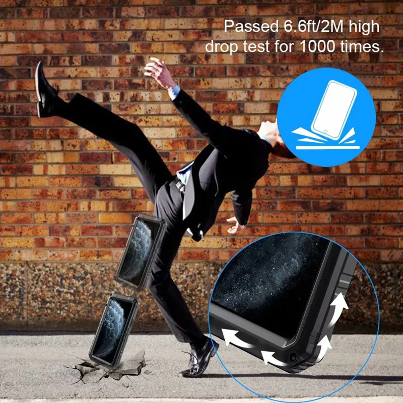 360 Full Protective Waterproof Case For iPhone 11 12 13 14 15 Pro Max XR XS X SE 2022 8 7 Plus Heavy Duty Armor Shockproof Cover