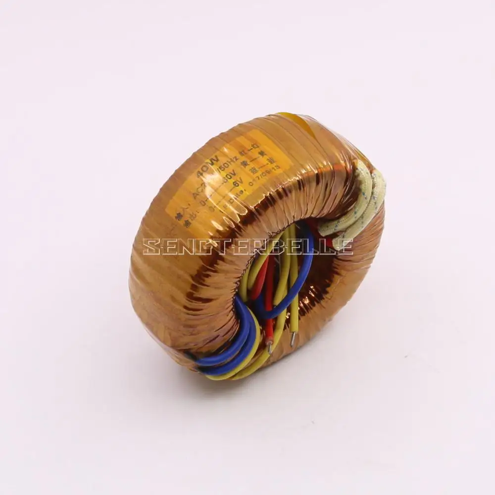 40W 純銅トロイダルトランス 入力: 220V 出力: 0-60V 0-6V 電源トランス チューブプリアンプオーディオ DIY 用