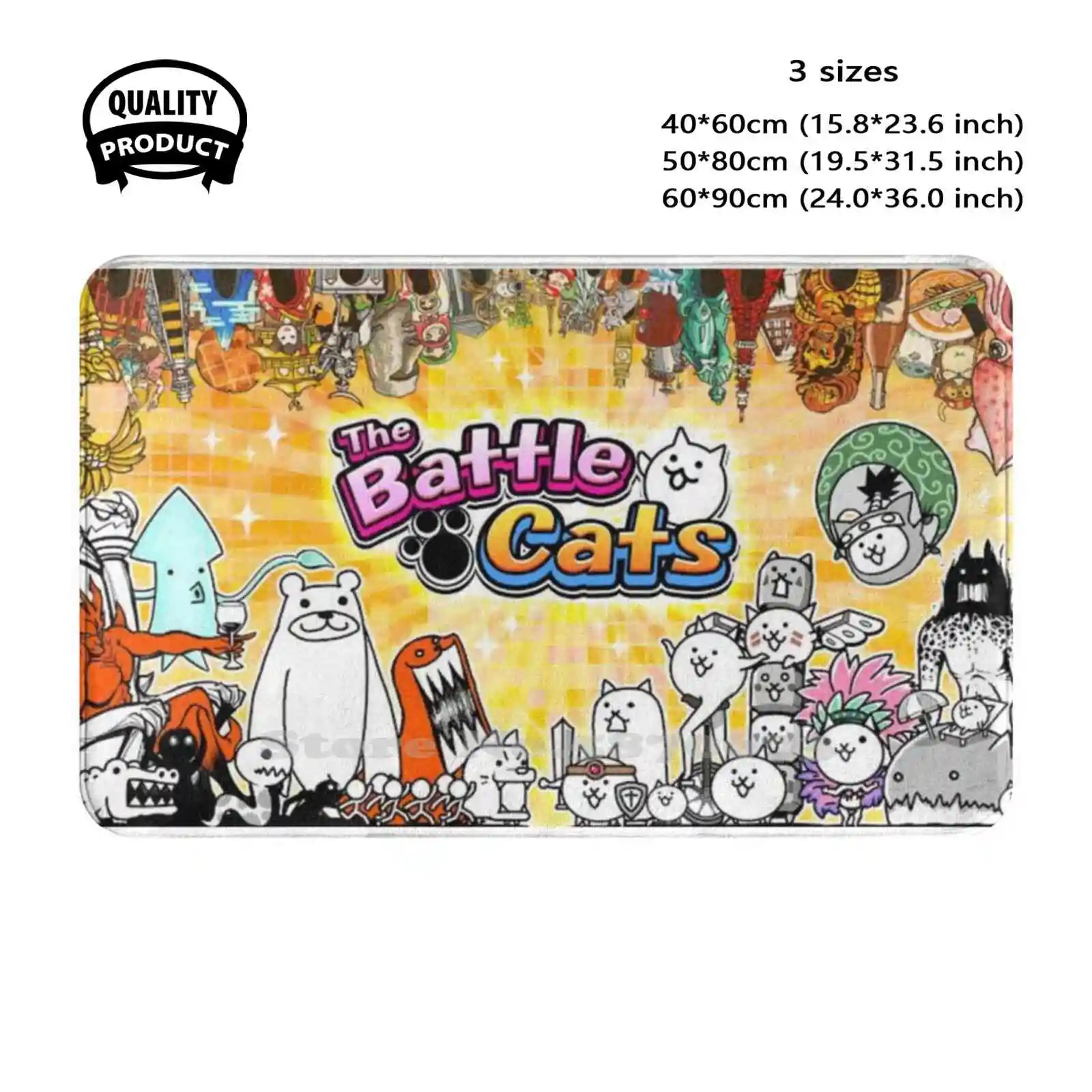 Battle Cats Soft Cushion Home Carpet Door Mat Car Rug Battle Cats Games Japan Top Selling Top Seller Trending Demand Staff