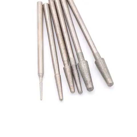 1/2.35 PCS 1 – 3mm 다이아몬드 버 그라인딩 조각 비트, 600mm 생크 로터리 도구 그릿