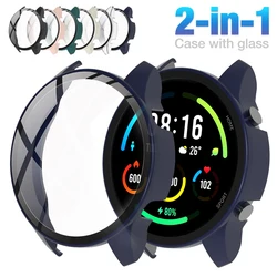 Funda rígida para Xiaomi Mi Watch, Protector de pantalla de vidrio templado de alta calidad, cobertura completa deportiva, parachoques, PC