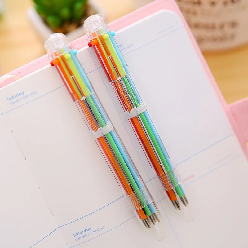 1 Piece 6 Color /8 Color Ballpoint Pen Multicolor Stationery School Office Supply Teacher Nurse Creative Kids Gift Ellen Brook