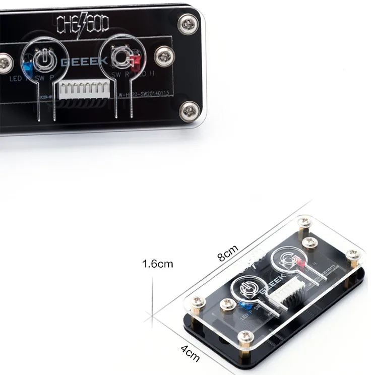 데스크탑 컴퓨터 스위치 홈 외부 외부 데스크탑 호스트 박스 전원 스위치 전원 켜기 시작 버튼 아크릴