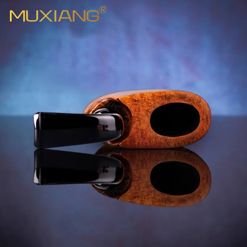 MUXIANG Handmade Briar Wood Pipe Smoke With Bent Acrylic Stem Mini Pocket Tobacco Smoking Pipe Convenient Pocket Pipe Free Style