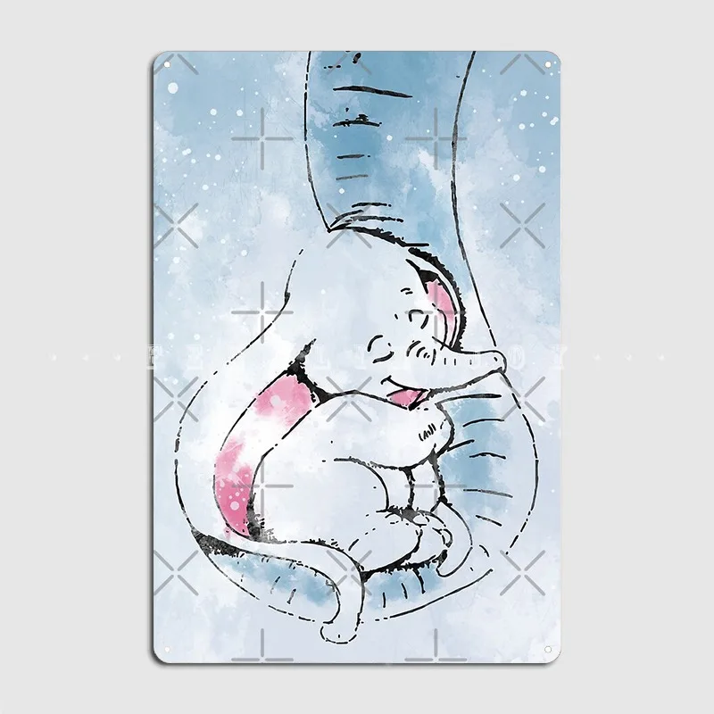 Dumbo And His Mother Metal Sign Wall Pub Club Bar Customize Plates Tin Sign Poster