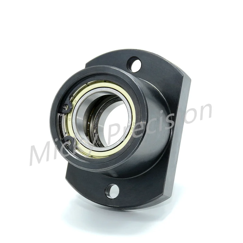 Carbon Steel Flange H Compact Type Bearings with Housing  Double Bearings Bearing Seat with Buckle  Inner Diameter 3-50mm